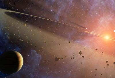 Asteroidengürtel im Epsilon Eridani-System (Illustration)