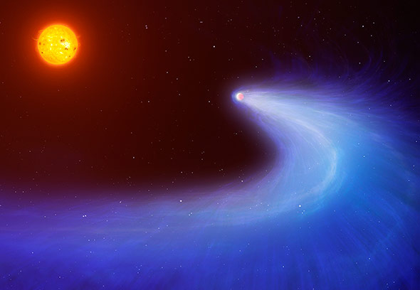 Es sieht aus wie ein Komet, ist aber ein Exoplanet - Gliese 436b (Illustration)