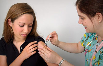 HPV-Impfung bei einer jungen Frau