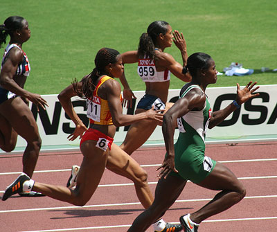 US-Läuferin Torri Edwards bei der WM 2007 in Osaka