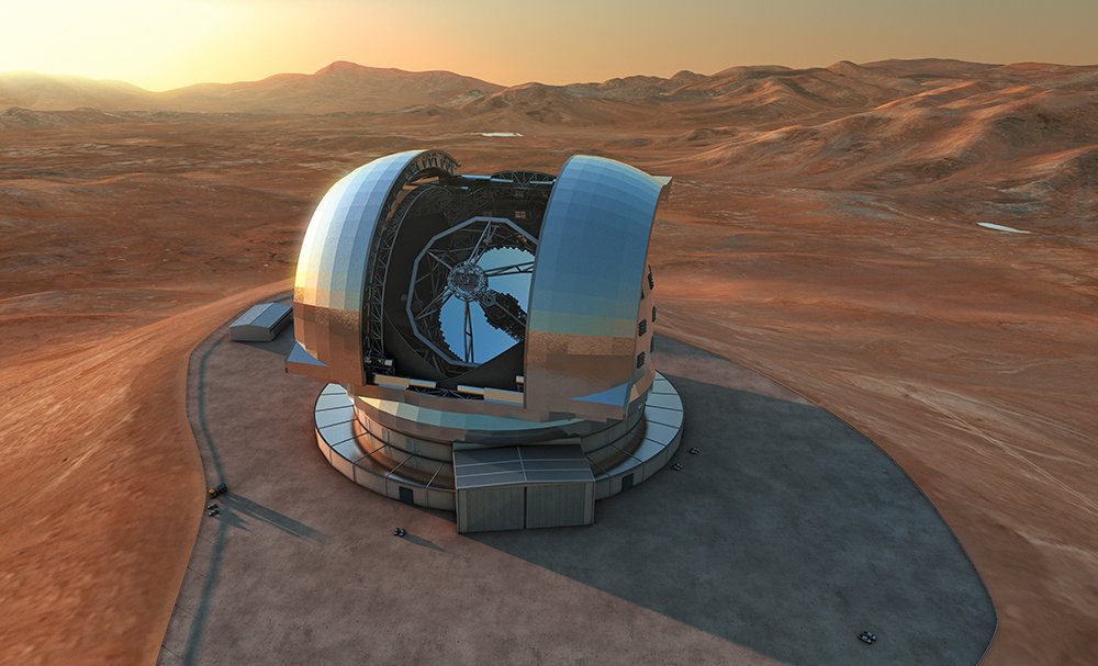 <span class="img-caption"> Das Extremely Large Telescope (ELT) in der Atacama-Wüste in Chile könnte bald die direkte Messung der kosmischen Exypansion ermöglichen.</span> <span class="img-copyright">© ESO/L. Calcada</span>
