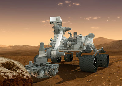 "Curiosity", das fahrende Mars Science Laboratory der NASA in Aktion