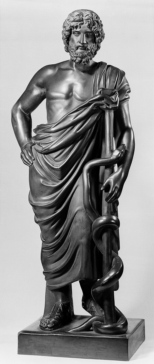 Bronzestatue des Heilgotts Asklepios