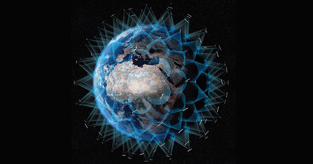 Konstellationen von tausenden Internet-Satelliten im niedrigen Erdorbit – ist das die Zukunft? © ESA Science Office