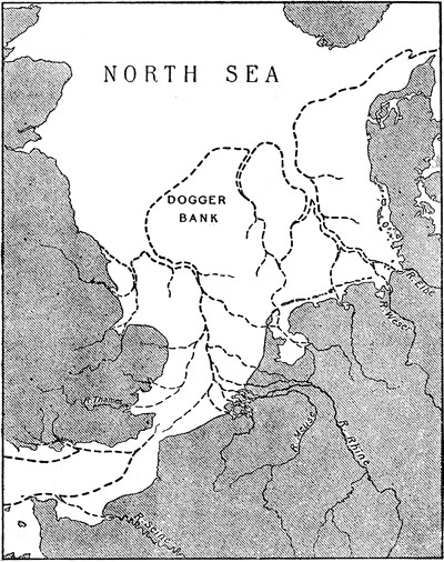 Diese Karte des "versunkenen Landes" der Nordsee entstand schon 1913