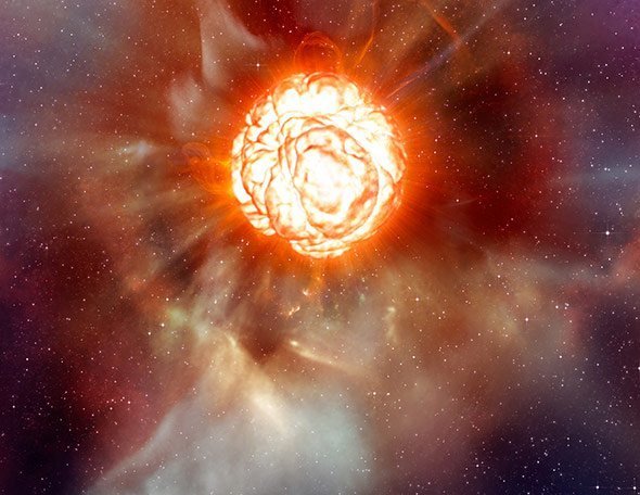 Supernova Beteigeuze Endet In Doppel Explosion Eine Aussere Materiehulle Macht Das Ende Des Roten Uberriesen Besonders Spektakular Scinexx De