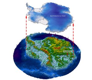 Antarktis-Topografie