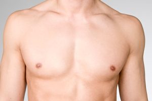 Oberkörper eines Mannes mit zwei Brustwarzen