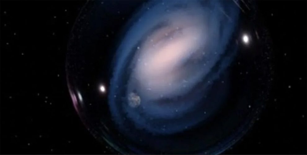 frühe Balkenspiralgalaxie