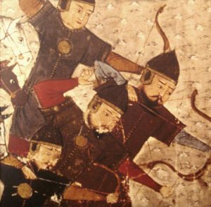 Mongolen mit Bögen