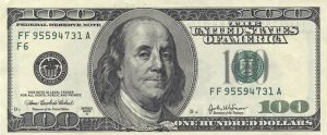 Benjamin Franklin auf US-Dollarschein
