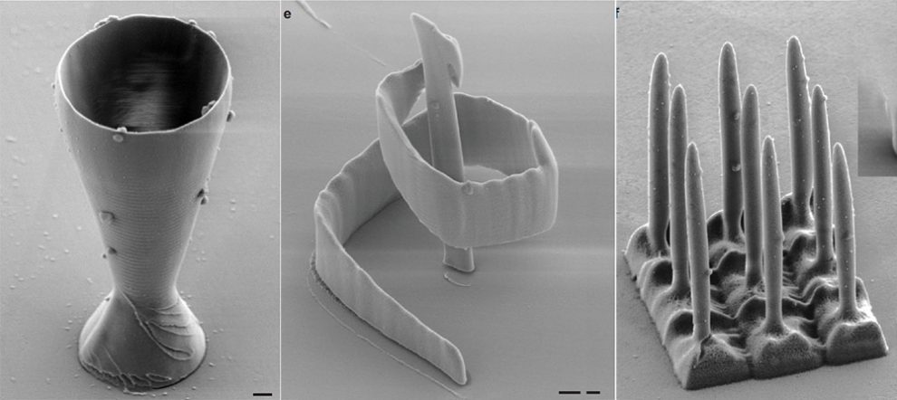 Mit 3D-Druck hergestellte Glas-MIkrostrukturen