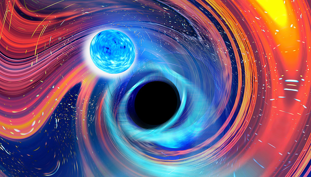Agujero negro come estrella de neutrones: primeras ondas gravitacionales de la colisión de una estrella de neutrones con un agujero negro