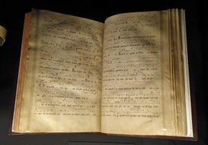 Symphonia Harmoniae Caelestium Revelationum: Dieses musikalische Manuskript verfasste Hildegard von Bingen zwischen 1163 und 1175.