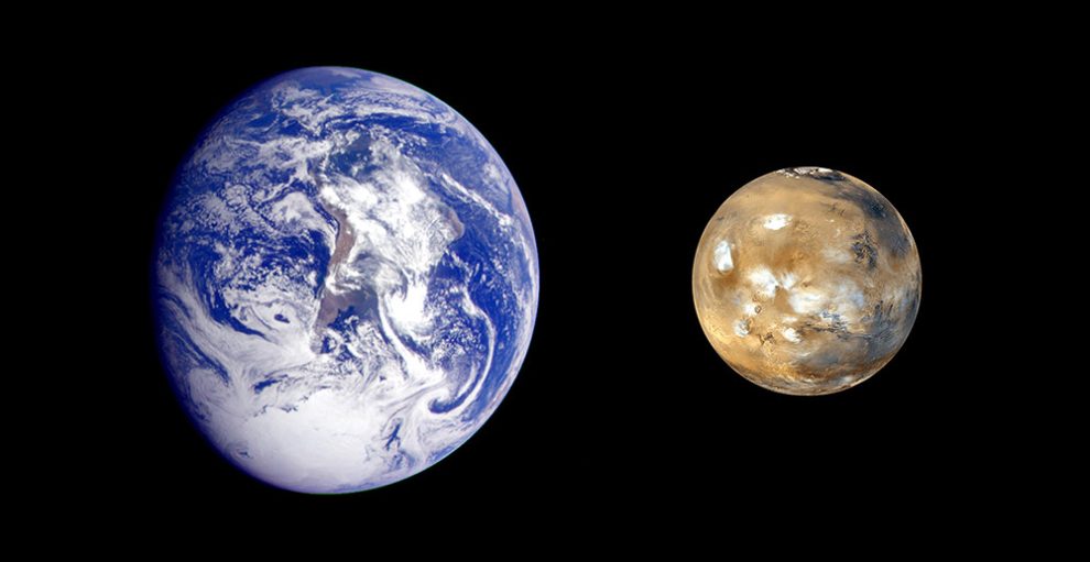 Erde und Mars