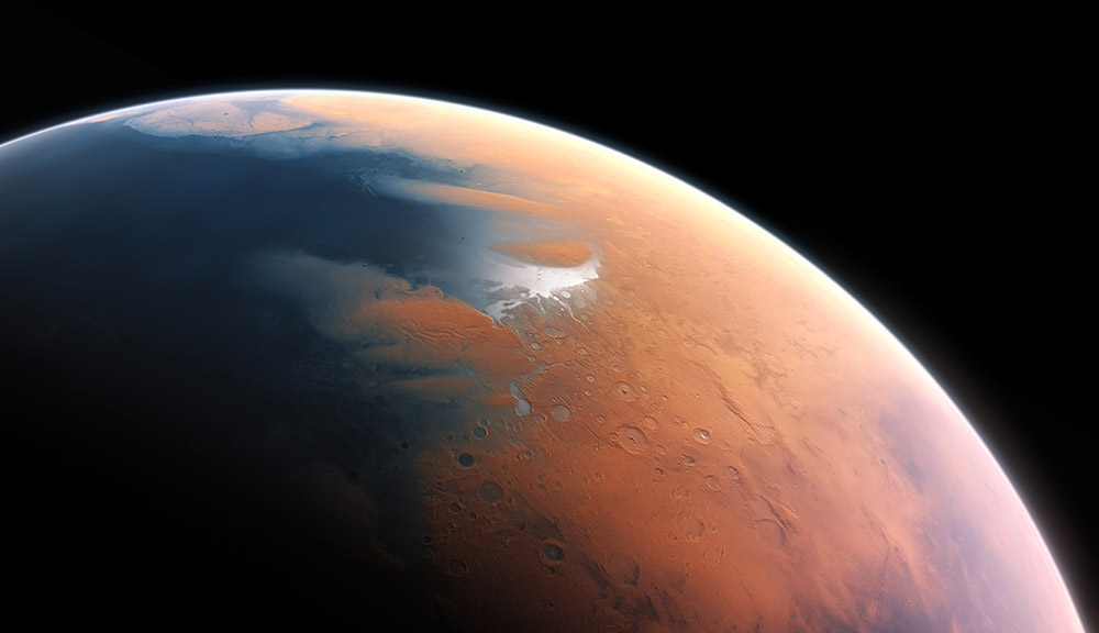 Megatsunami auf dem Mars - Einschlag vor 3,4 Milliarden Jahren löste Flutwelle auf der marsianischen Nordhalbkugel aus - scinexx.de 