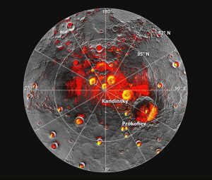 Wassereis auf dem Merkur