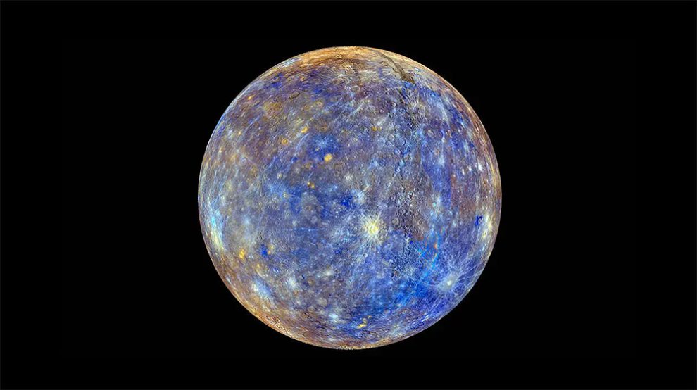 Falschfarbenbiuld des Merkur