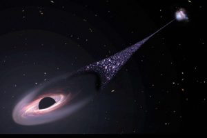 Schwarzes Loch mit Sternenschweif