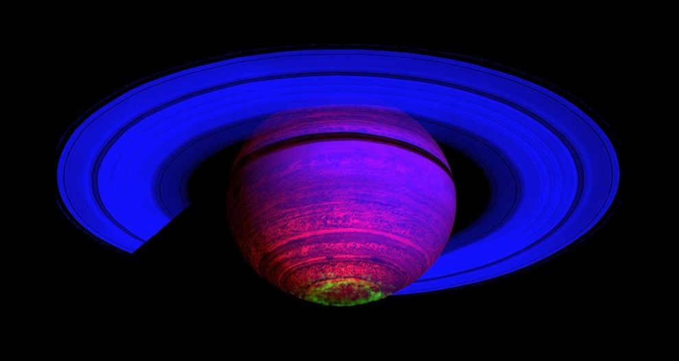 Saturn in Falschfarben