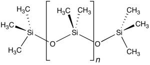 Strukturformel von Polydimethylsiloxan