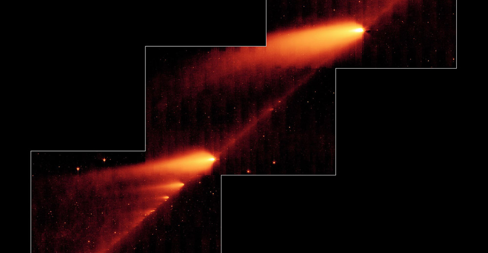 ¿Enjambre de meteoritos a través de restos de cometas frescos?  Es posible que haya altas tasas de meteoros debido a la descomposición del cometa
