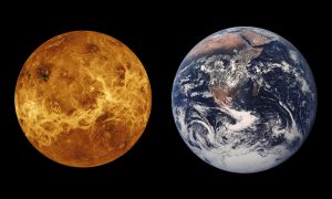 Venus und Erde