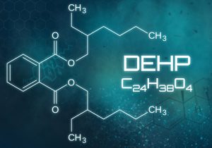 Strukturformel von Diethylhexylphthalat (DEHP)